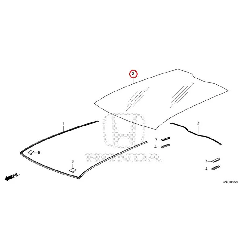 [NEW] JDM HONDA VEZEL e:HEV RV5 2025 Roof Glass GENUINE OEM - Image 3