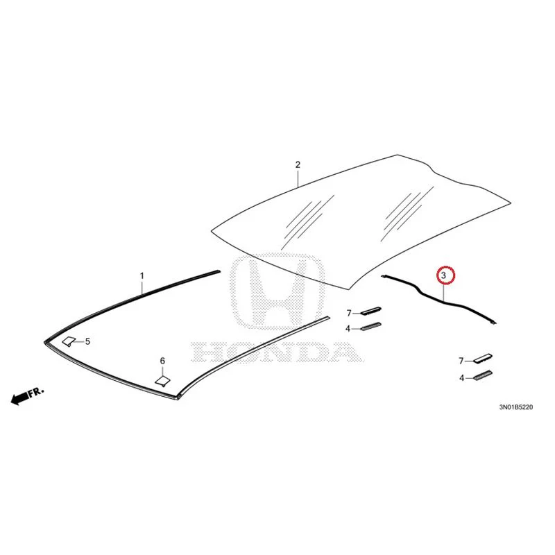 [NEW] JDM HONDA VEZEL e:HEV RV5 2025 Roof Glass GENUINE OEM - Image 4