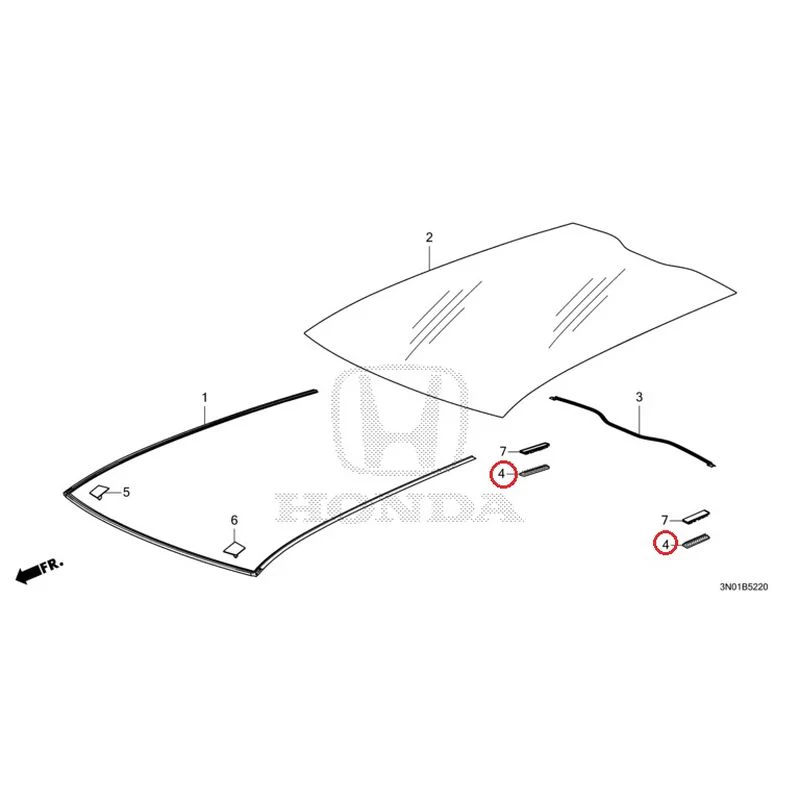 [NEW] JDM HONDA VEZEL e:HEV RV5 2025 Roof Glass GENUINE OEM - Image 5