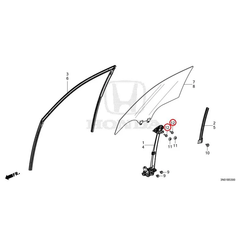 [NEW] JDM HONDA VEZEL e:HEV RV5 2025 Front Door Glass/Regulator GENUINE OEM - Image 13