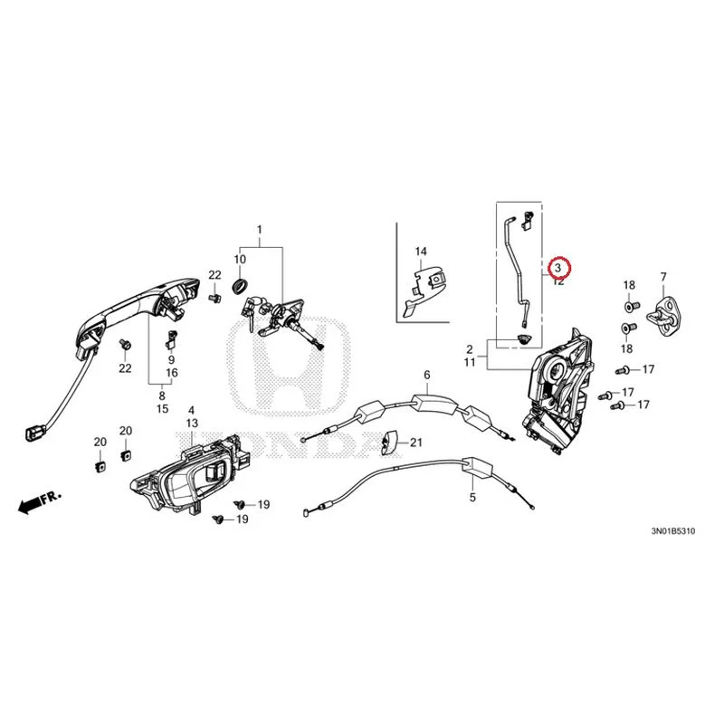 [NEW] JDM HONDA VEZEL e:HEV RV5 2025 Front Door Locks/Outer Handles GENUINE OEM - Image 3