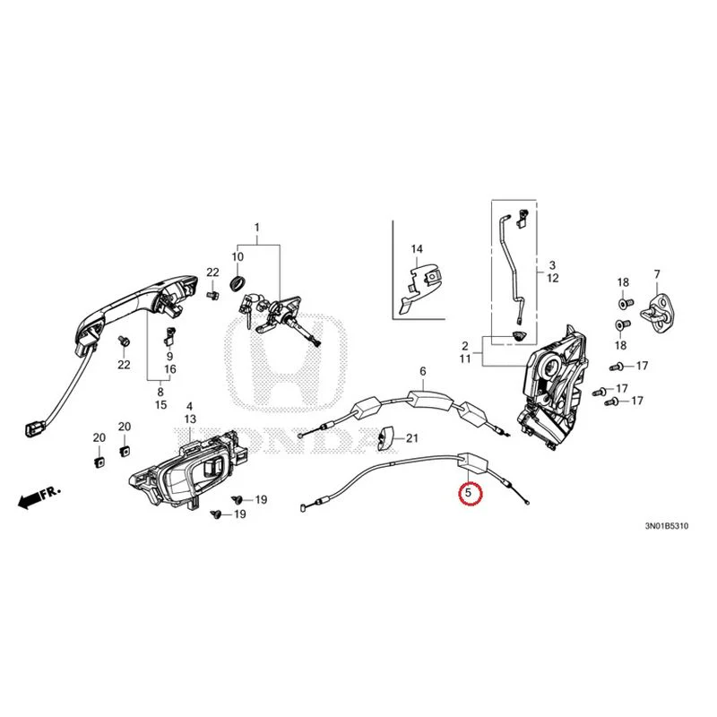 [NEW] JDM HONDA VEZEL e:HEV RV5 2025 Front Door Locks/Outer Handles GENUINE OEM - Image 5
