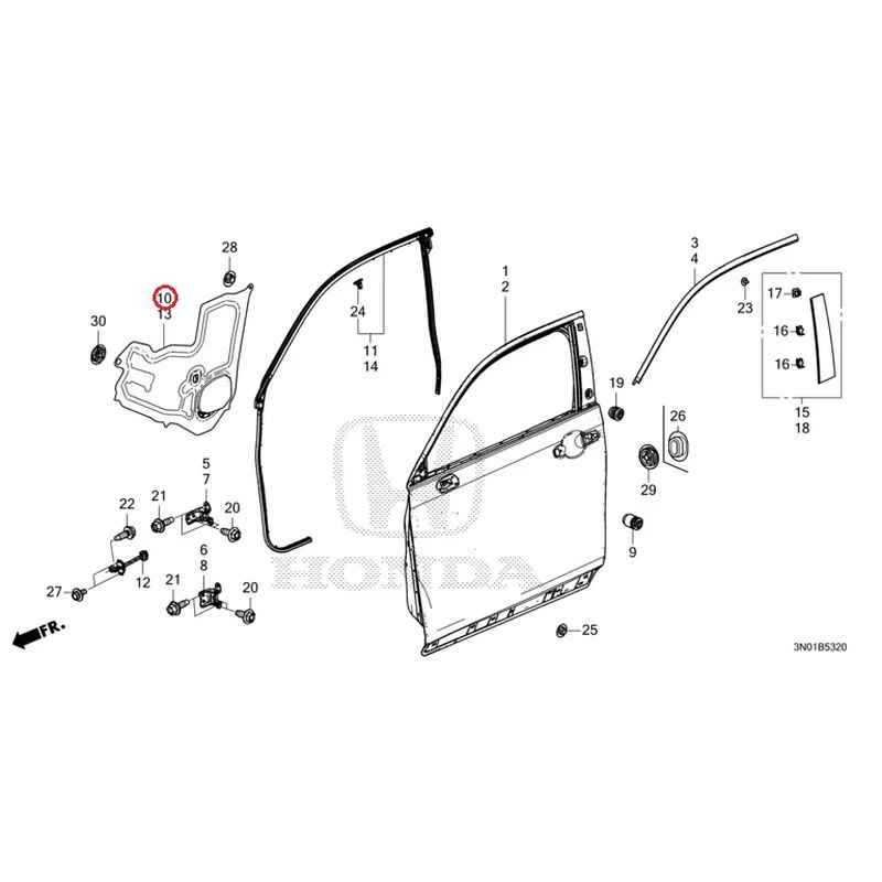 [NEW] JDM HONDA VEZEL e:HEV RV5 2025 Front Door Panel GENUINE OEM - Image 11