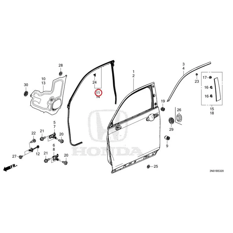 [NEW] JDM HONDA VEZEL e:HEV RV5 2025 Front Door Panel GENUINE OEM - Image 12