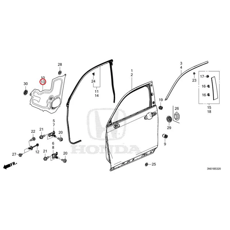 [NEW] JDM HONDA VEZEL e:HEV RV5 2025 Front Door Panel GENUINE OEM - Image 14