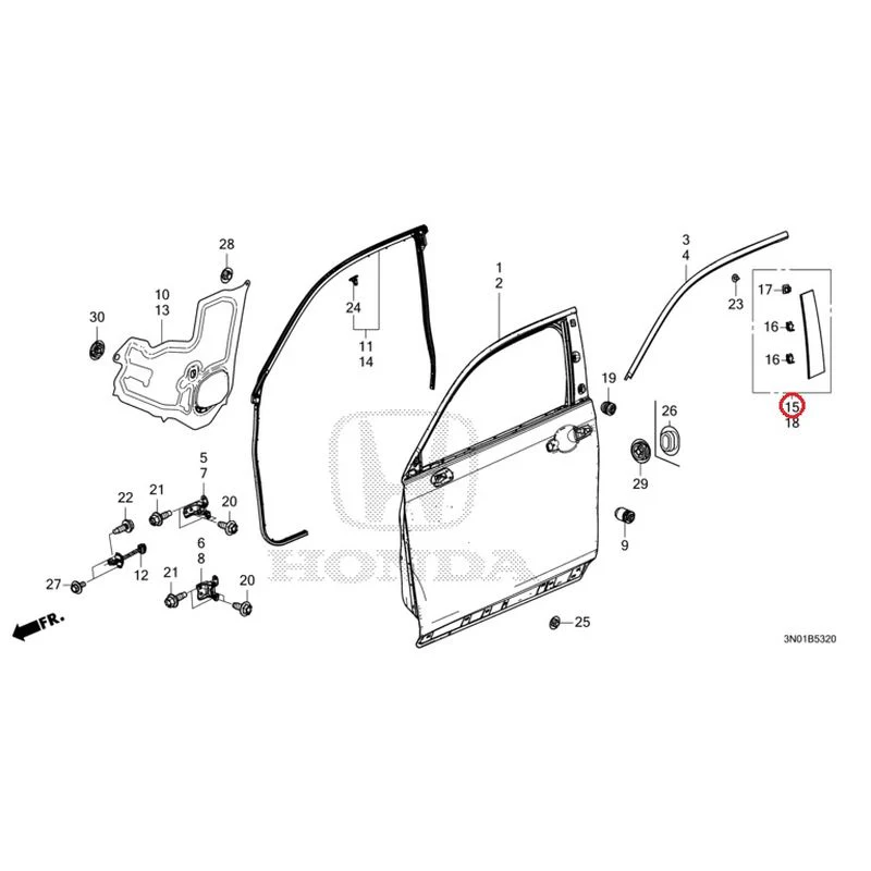 [NEW] JDM HONDA VEZEL e:HEV RV5 2025 Front Door Panel GENUINE OEM - Image 16