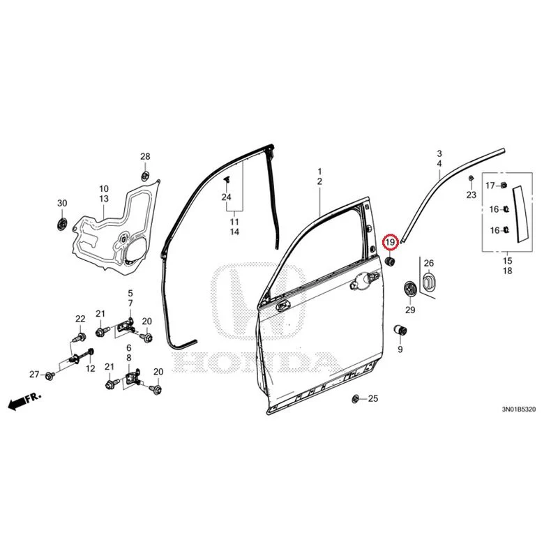 [NEW] JDM HONDA VEZEL e:HEV RV5 2025 Front Door Panel GENUINE OEM - Image 20