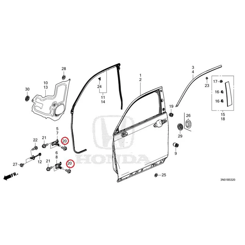 [NEW] JDM HONDA VEZEL e:HEV RV5 2025 Front Door Panel GENUINE OEM - Image 21