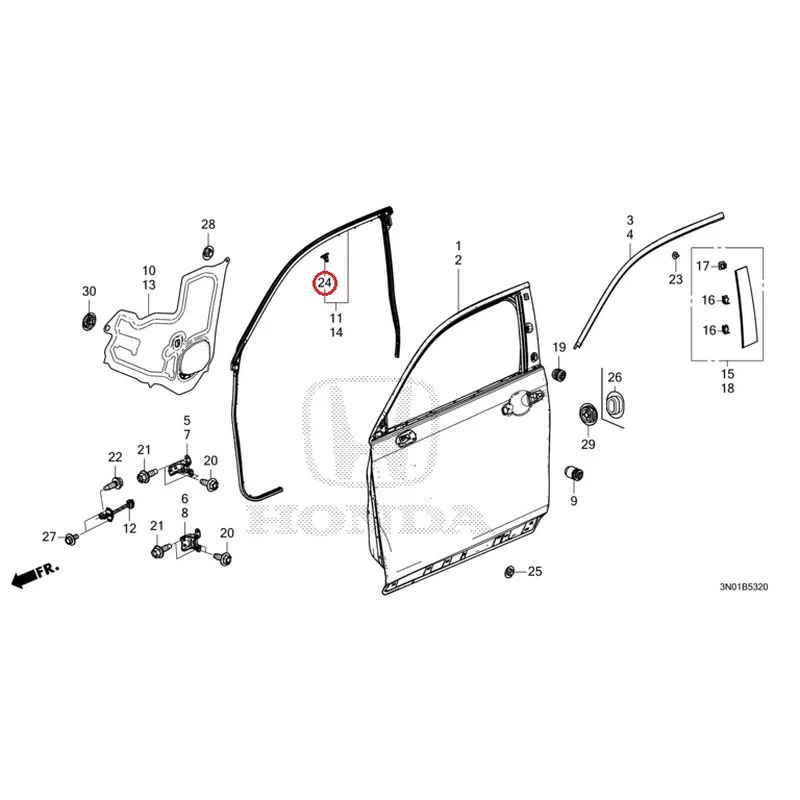 [NEW] JDM HONDA VEZEL e:HEV RV5 2025 Front Door Panel GENUINE OEM - Image 26