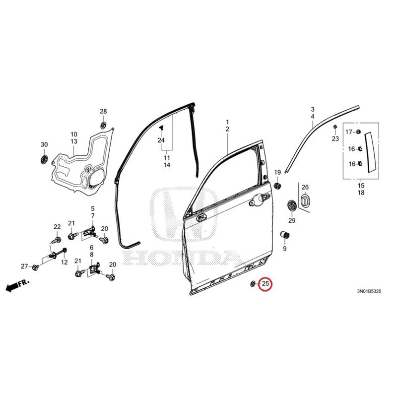 [NEW] JDM HONDA VEZEL e:HEV RV5 2025 Front Door Panel GENUINE OEM - Image 27