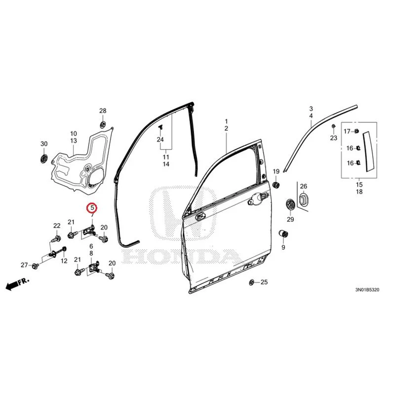 [NEW] JDM HONDA VEZEL e:HEV RV5 2025 Front Door Panel GENUINE OEM - Image 6
