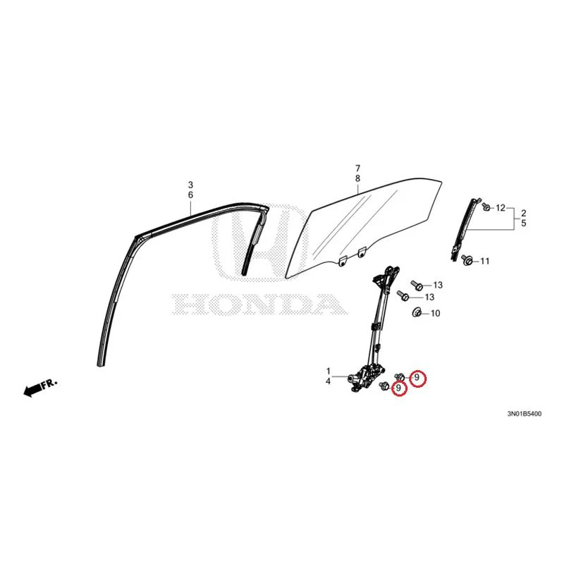 [NEW] JDM HONDA VEZEL e:HEV RV5 2025 Rear Door Glass/Regulator GENUINE OEM - Image 10