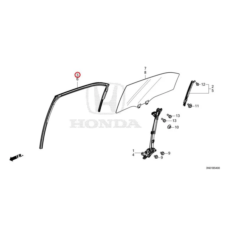 [NEW] JDM HONDA VEZEL e:HEV RV5 2025 Rear Door Glass/Regulator GENUINE OEM - Image 4