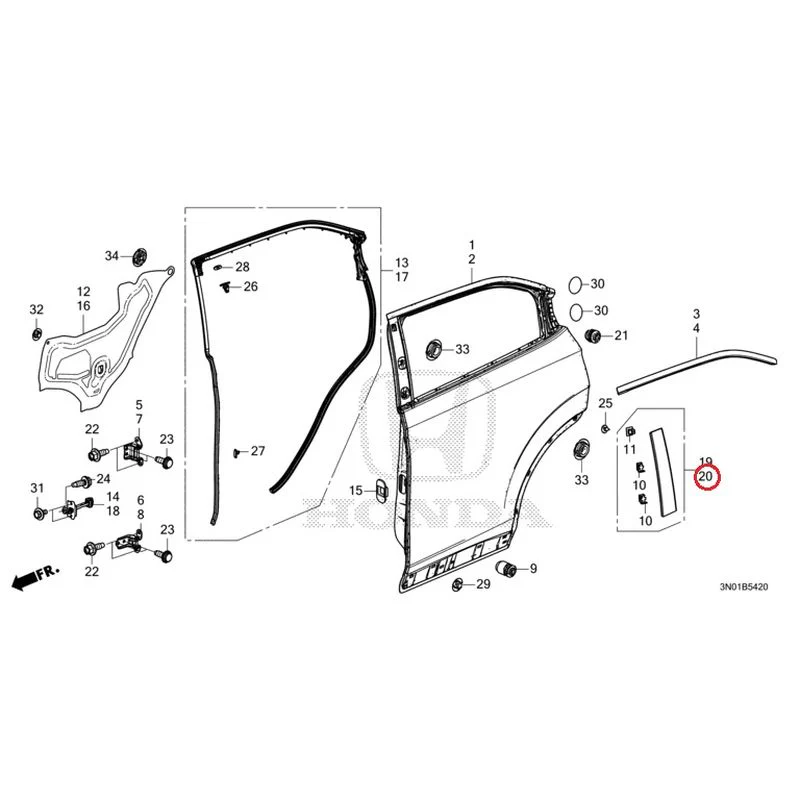 [NEW] JDM HONDA VEZEL e:HEV RV5 2025 Rear Door Panel GENUINE OEM - Image 21