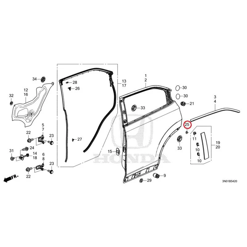 [NEW] JDM HONDA VEZEL e:HEV RV5 2025 Rear Door Panel GENUINE OEM - Image 27
