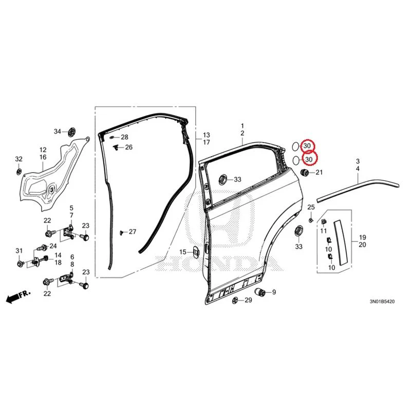 [NEW] JDM HONDA VEZEL e:HEV RV5 2025 Rear Door Panel GENUINE OEM - Image 32