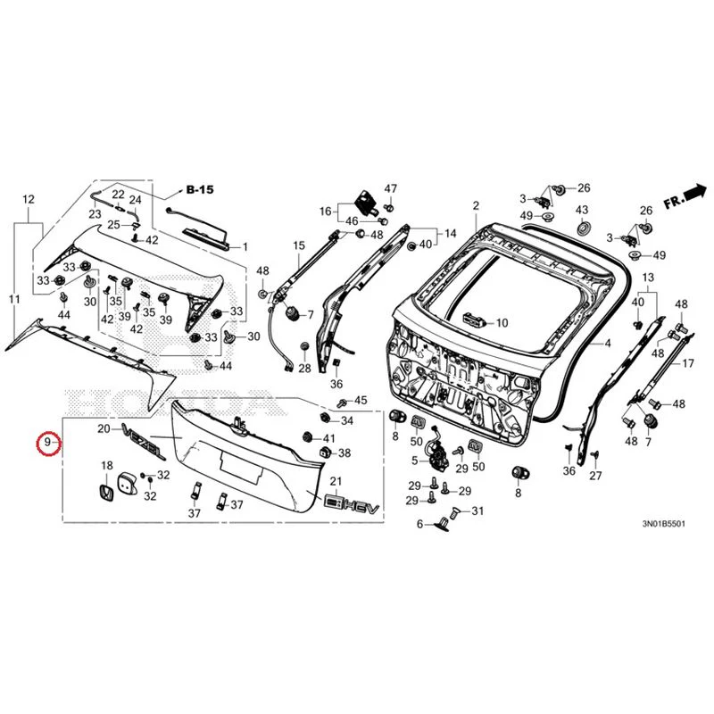 [NEW] JDM HONDA VEZEL e:HEV RV5 2025 Tailgate (Power) GENUINE OEM - Image 11