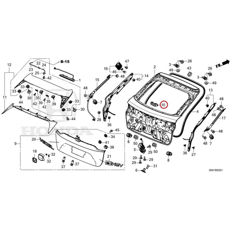 [NEW] JDM HONDA VEZEL e:HEV RV5 2025 Tailgate (Power) GENUINE OEM - Image 15