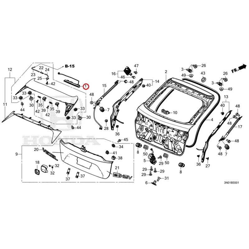 [NEW] JDM HONDA VEZEL e:HEV RV5 2025 Tailgate (Power) GENUINE OEM - Image 2