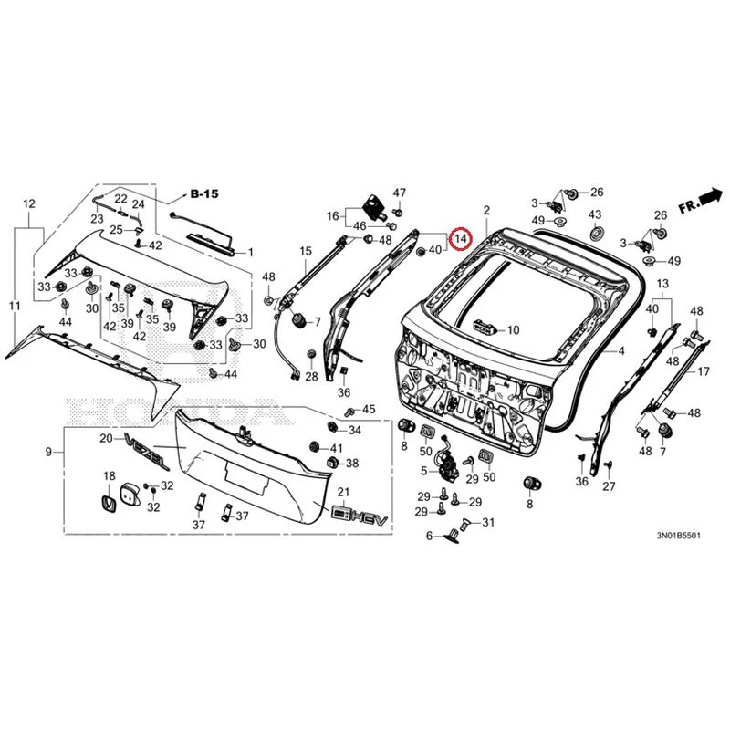 [NEW] JDM HONDA VEZEL e:HEV RV5 2025 Tailgate (Power) GENUINE OEM - Image 20