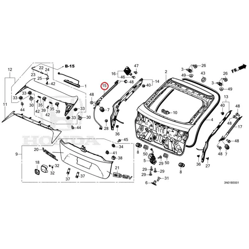 [NEW] JDM HONDA VEZEL e:HEV RV5 2025 Tailgate (Power) GENUINE OEM - Image 21