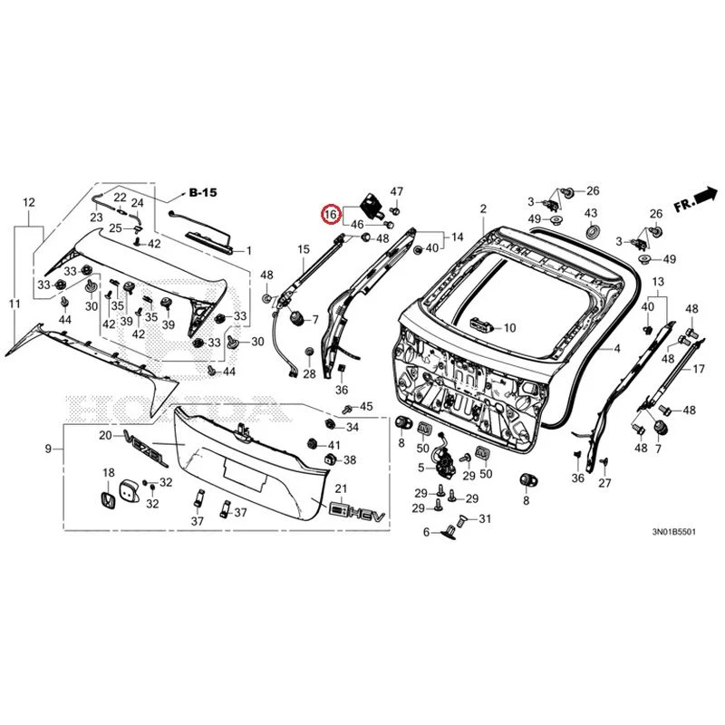 [NEW] JDM HONDA VEZEL e:HEV RV5 2025 Tailgate (Power) GENUINE OEM - Image 22