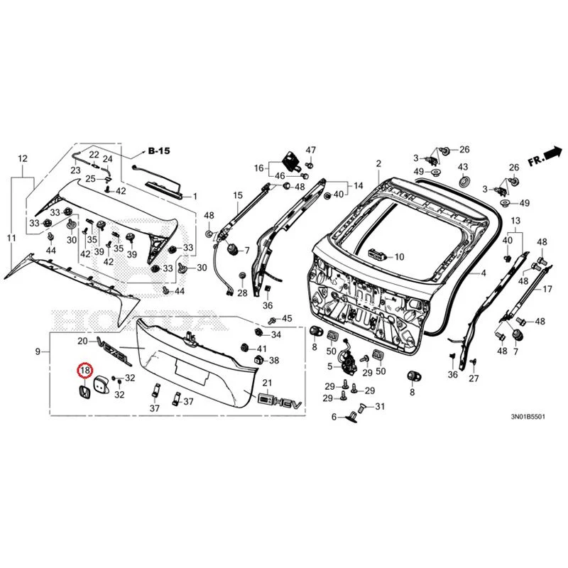[NEW] JDM HONDA VEZEL e:HEV RV5 2025 Tailgate (Power) GENUINE OEM - Image 24