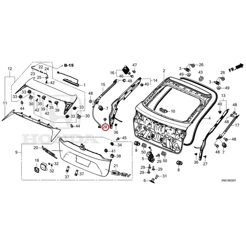[NEW] JDM HONDA VEZEL e:HEV RV5 2025 Tailgate (Power) GENUINE OEM - Image 33