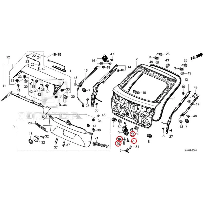 [NEW] JDM HONDA VEZEL e:HEV RV5 2025 Tailgate (Power) GENUINE OEM - Image 34