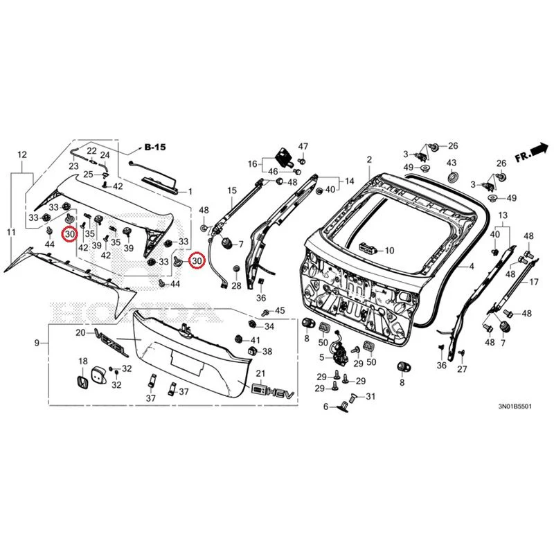[NEW] JDM HONDA VEZEL e:HEV RV5 2025 Tailgate (Power) GENUINE OEM - Image 35
