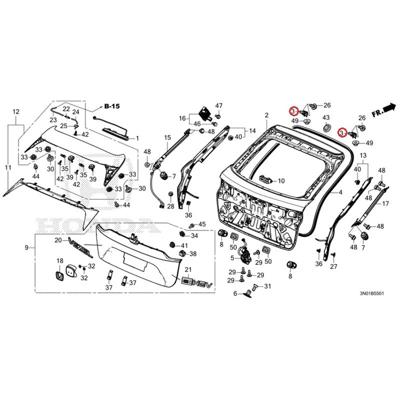 [NEW] JDM HONDA VEZEL e:HEV RV5 2025 Tailgate (Power) GENUINE OEM - Image 4