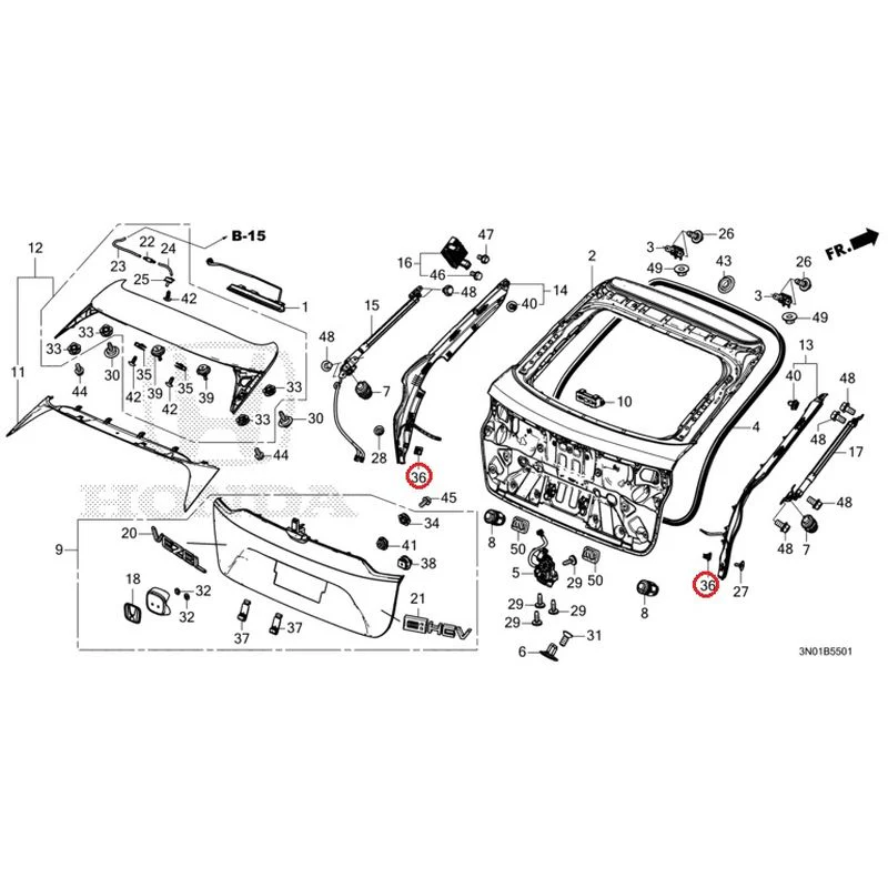 [NEW] JDM HONDA VEZEL e:HEV RV5 2025 Tailgate (Power) GENUINE OEM - Image 41
