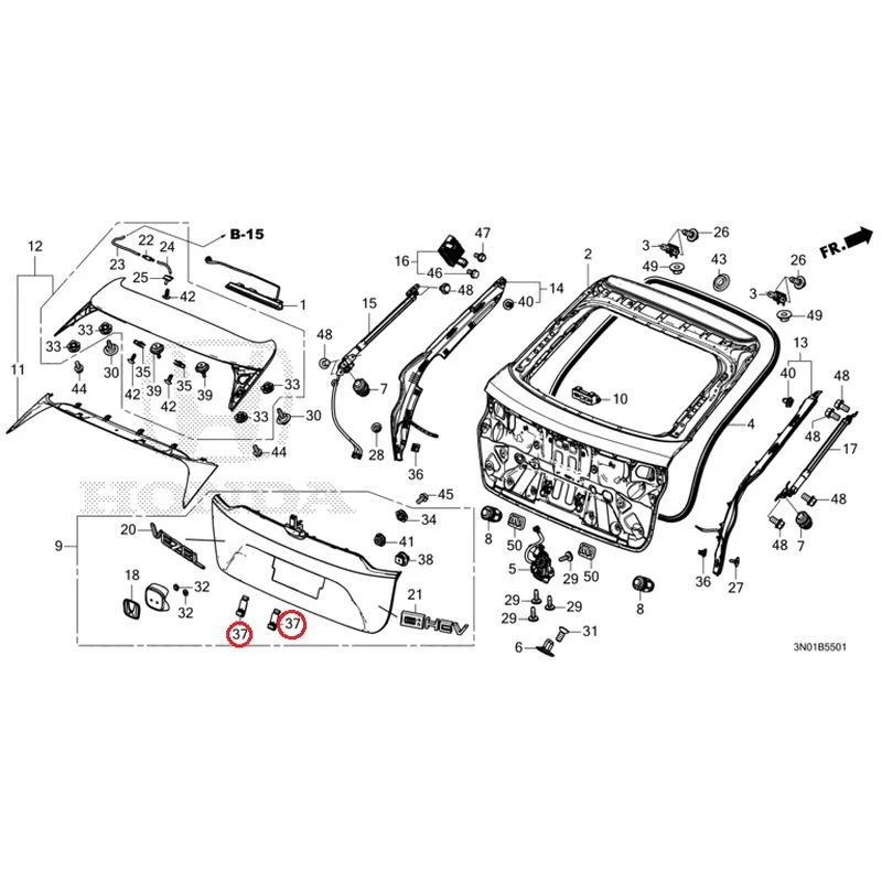 [NEW] JDM HONDA VEZEL e:HEV RV5 2025 Tailgate (Power) GENUINE OEM - Image 42