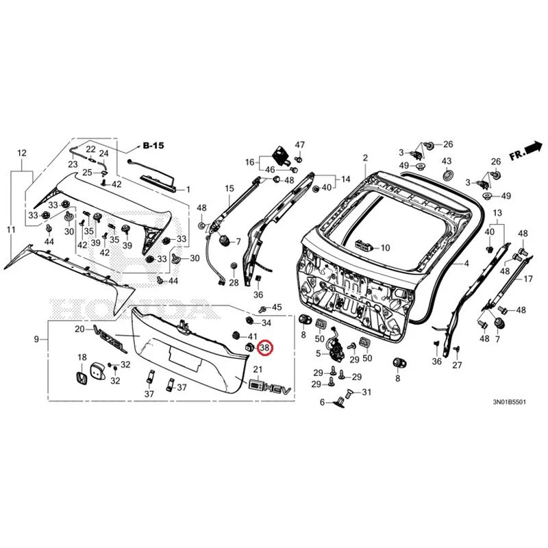 [NEW] JDM HONDA VEZEL e:HEV RV5 2025 Tailgate (Power) GENUINE OEM - Image 43