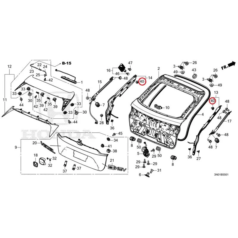 [NEW] JDM HONDA VEZEL e:HEV RV5 2025 Tailgate (Power) GENUINE OEM - Image 45