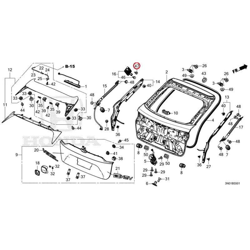 [NEW] JDM HONDA VEZEL e:HEV RV5 2025 Tailgate (Power) GENUINE OEM - Image 52