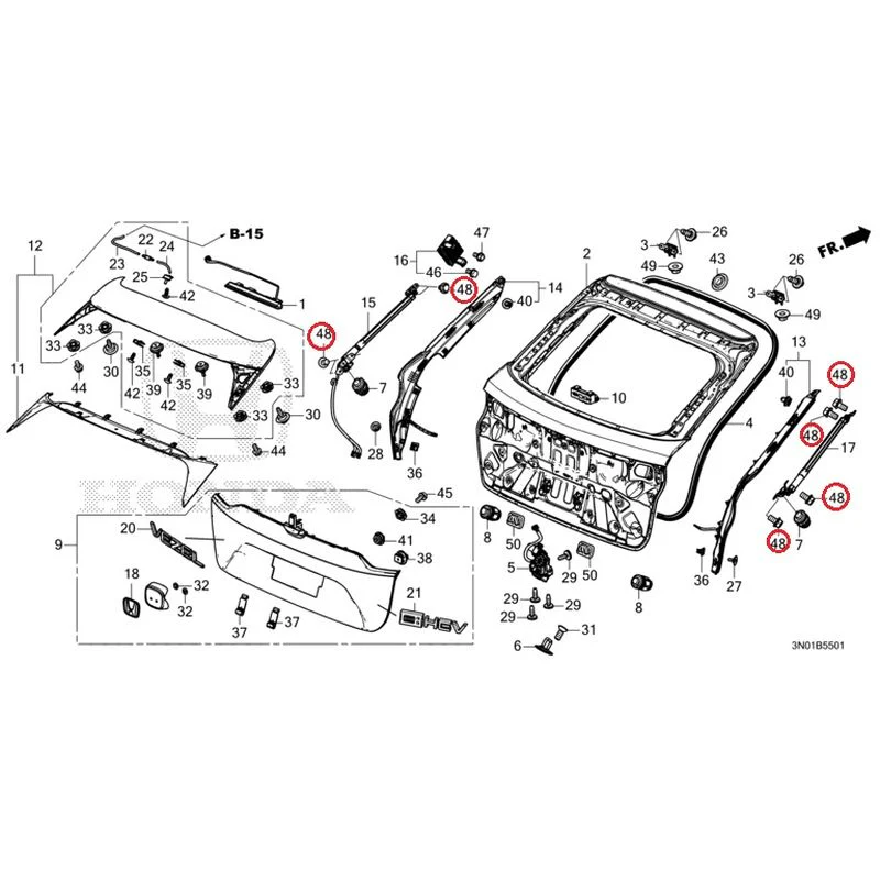 [NEW] JDM HONDA VEZEL e:HEV RV5 2025 Tailgate (Power) GENUINE OEM - Image 53