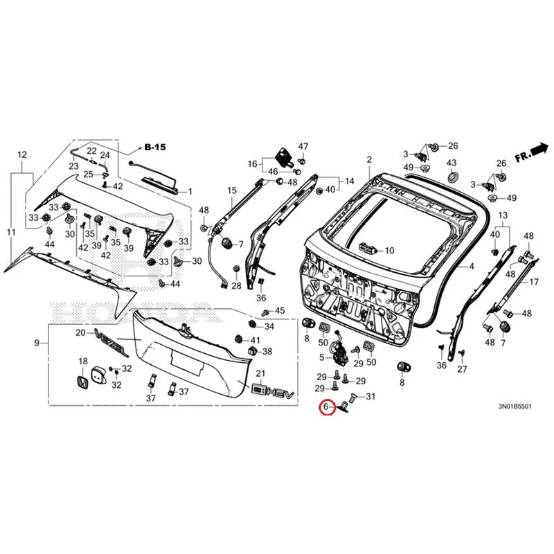 [NEW] JDM HONDA VEZEL e:HEV RV5 2025 Tailgate (Power) GENUINE OEM - Image 7