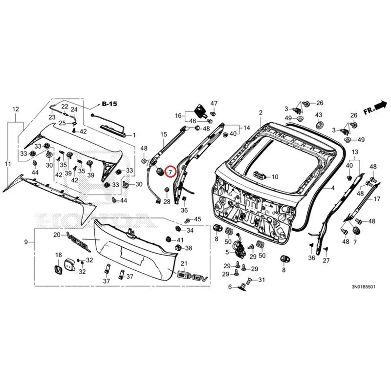 [NEW] JDM HONDA VEZEL e:HEV RV5 2025 Tailgate (Power) GENUINE OEM - Image 8
