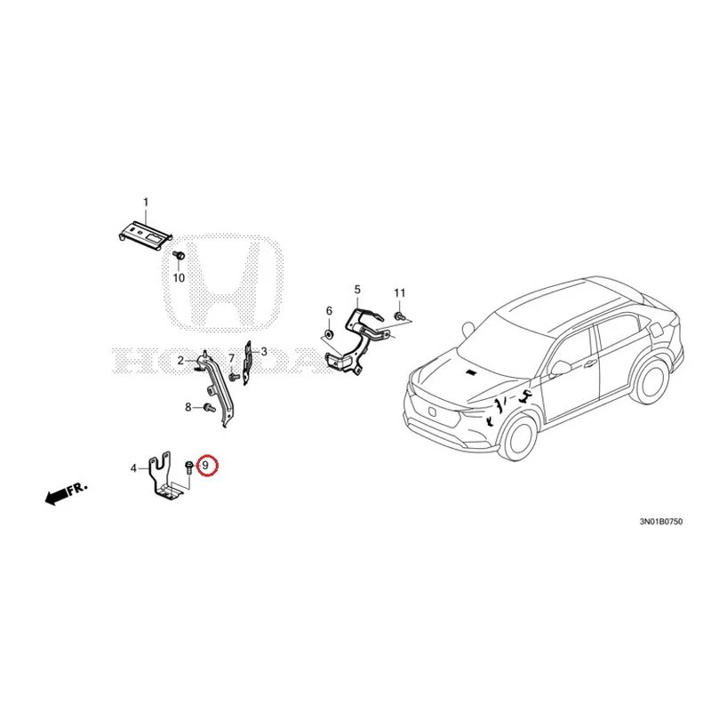 [NEW] JDM HONDA VEZEL e:HEV RV5 2025 Wiring Harness Bracket GENUINE OEM - Image 10