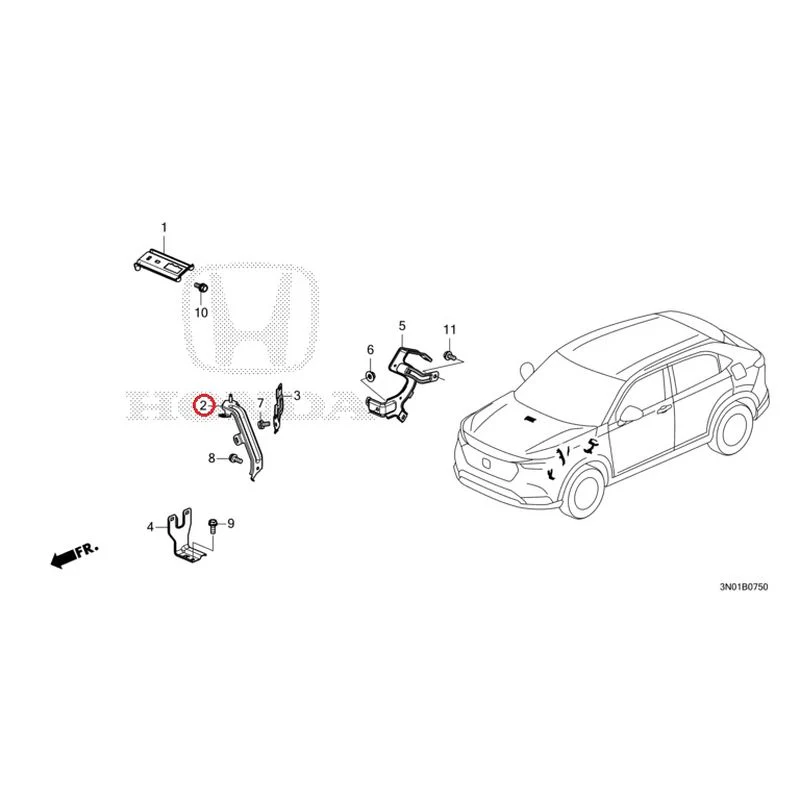 [NEW] JDM HONDA VEZEL e:HEV RV5 2025 Wiring Harness Bracket GENUINE OEM - Image 3