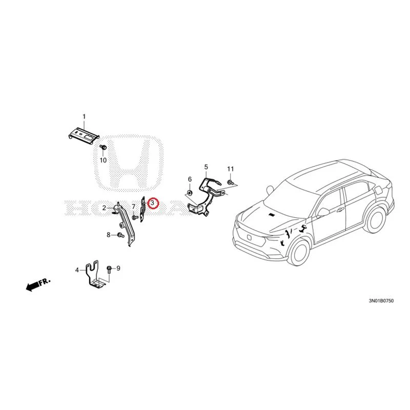 [NEW] JDM HONDA VEZEL e:HEV RV5 2025 Wiring Harness Bracket GENUINE OEM - Image 4