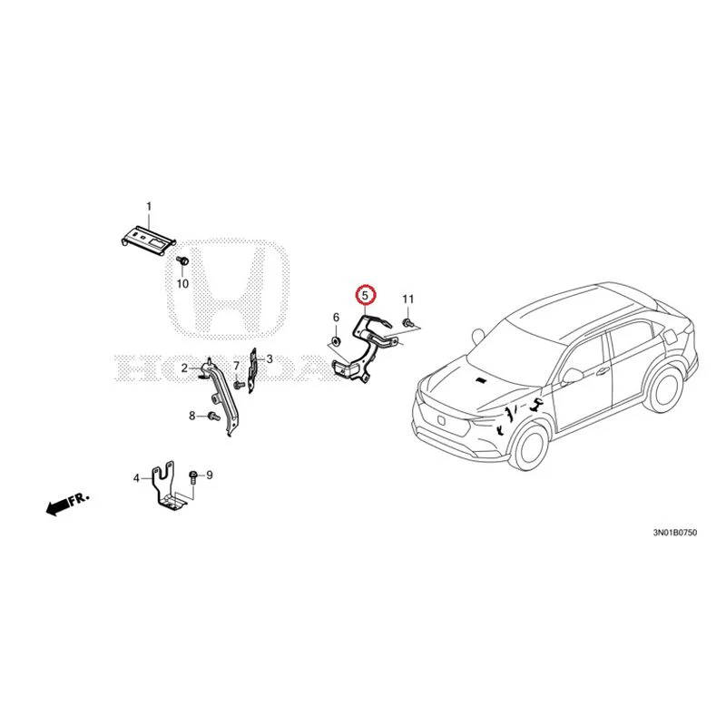 [NEW] JDM HONDA VEZEL e:HEV RV5 2025 Wiring Harness Bracket GENUINE OEM - Image 6