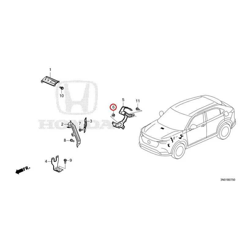 [NEW] JDM HONDA VEZEL e:HEV RV5 2025 Wiring Harness Bracket GENUINE OEM - Image 7