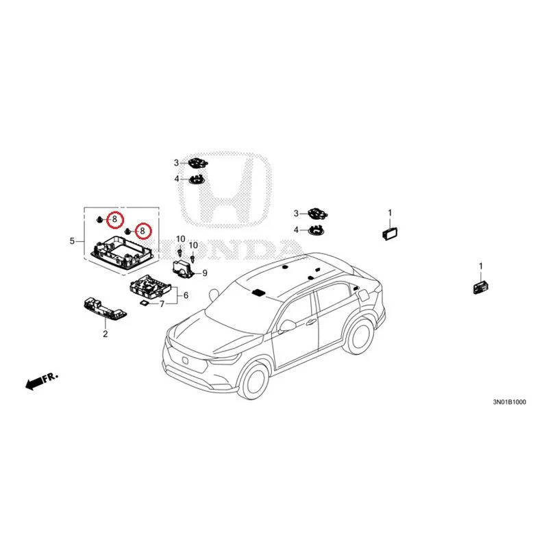 [NEW] JDM HONDA VEZEL e:HEV RV5 2025 Interior Lights GENUINE OEM - Image 9