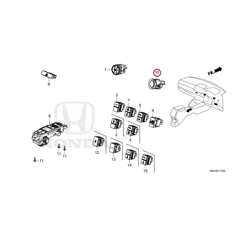 [NEW] JDM HONDA VEZEL e:HEV RV5 2025 Switches GENUINE OEM - Image 5