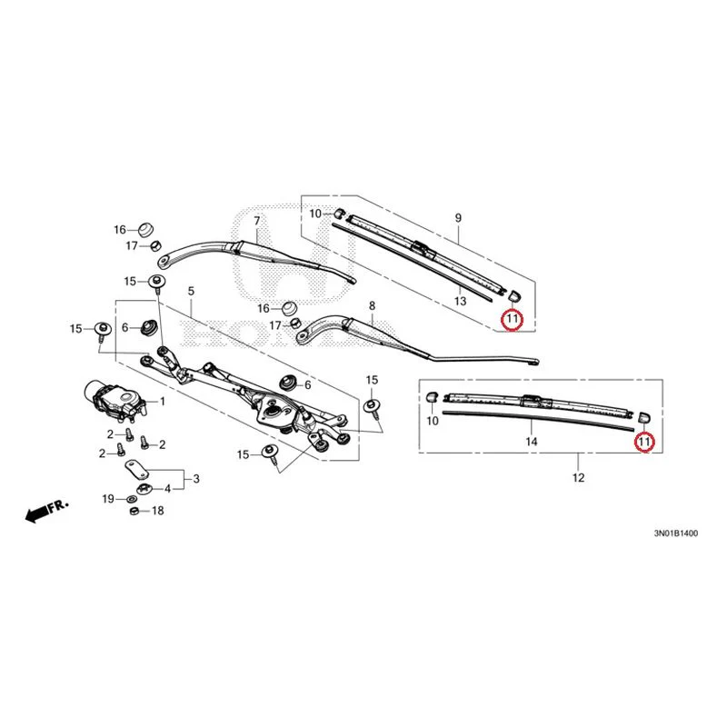 [NEW] JDM HONDA VEZEL e:HEV RV5 2025 Front Windshield Wiper GENUINE OEM - Image 12