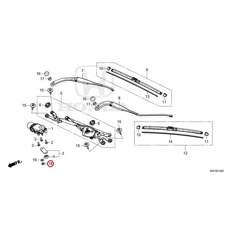 [NEW] JDM HONDA VEZEL e:HEV RV5 2025 Front Windshield Wiper GENUINE OEM - Image 21