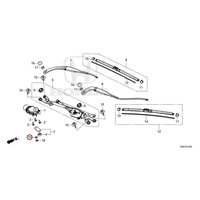 [NEW] JDM HONDA VEZEL e:HEV RV5 2025 Front Windshield Wiper GENUINE OEM - Image 22
