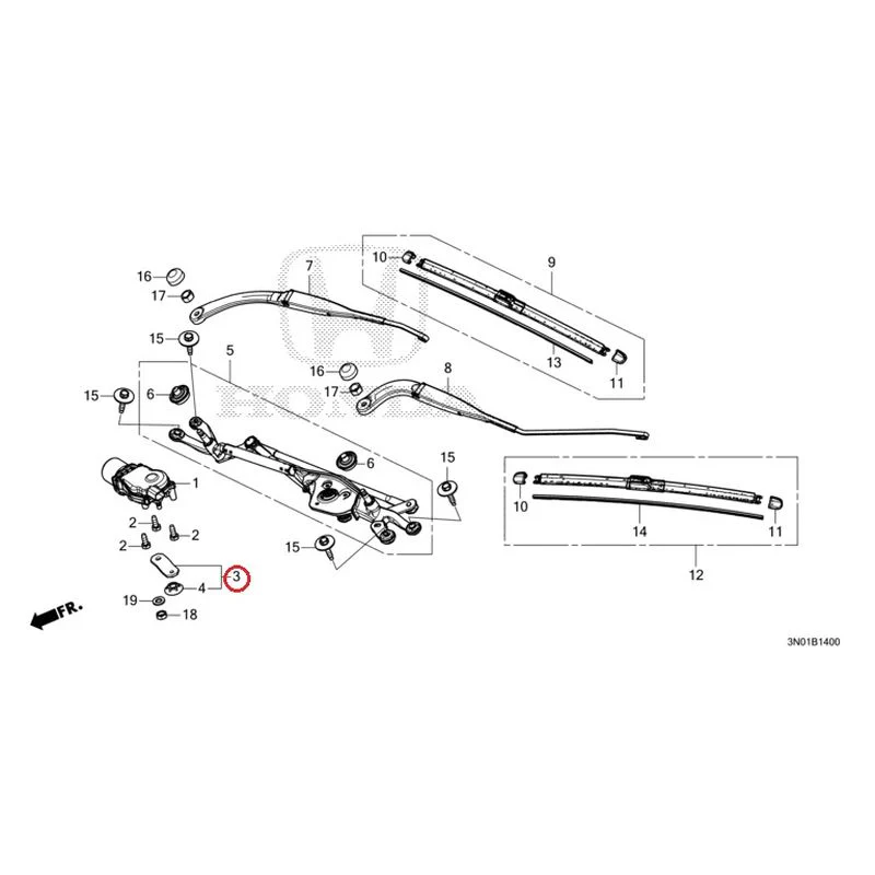 [NEW] JDM HONDA VEZEL e:HEV RV5 2025 Front Windshield Wiper GENUINE OEM - Image 4